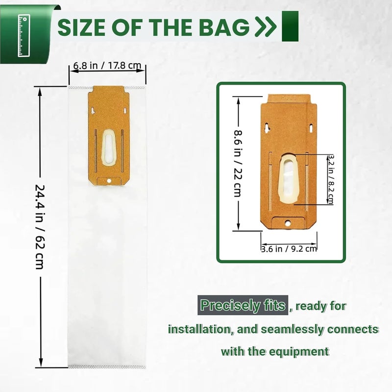 Wangenbro 8 Pack HEPA Vacuum Bags Replacement for Hoover ONEPWR Cordless Upright Vacuum Cleaner BH55500PC, BH55500 & Commercial CH95519 - Replaces Part AH15600, 5-Layer Filtration & Leak-Proof Design - Image 4